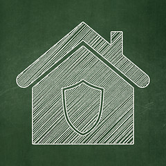 Image showing Business concept: Home on chalkboard background