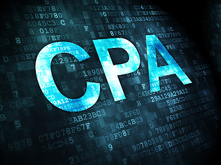 Image showing Business concept: CPA on digital background