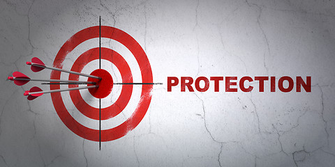 Image showing Privacy concept: target and Protection on wall background