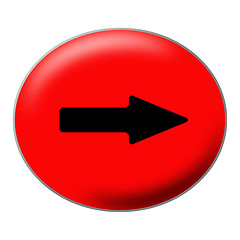 Image showing Next/Forward Oval Red Button