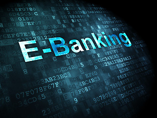 Image showing Business concept: E-Banking on digital background