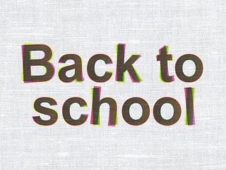 Image showing Education concept: Back to School on fabric texture background