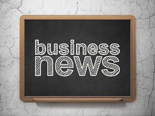 Image showing News concept: Business News on chalkboard background