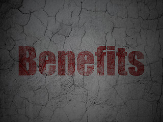 Image showing Finance concept: Benefits on grunge wall background