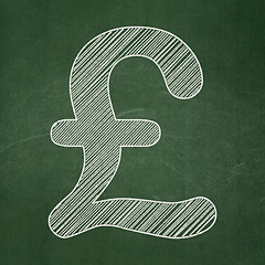 Image showing Currency concept: Pound on chalkboard background