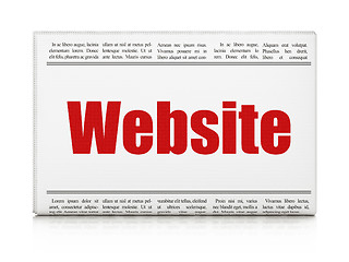 Image showing Web development concept: newspaper headline Website