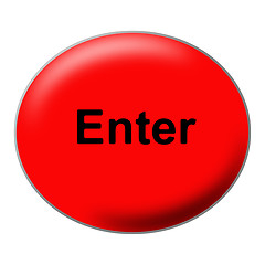 Image showing Oval Red Enter Button