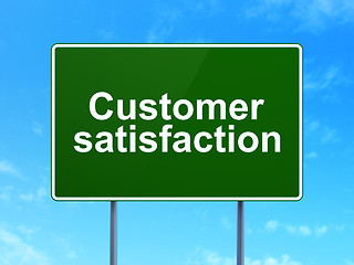 Image showing Advertising concept: Customer Satisfaction on sign background