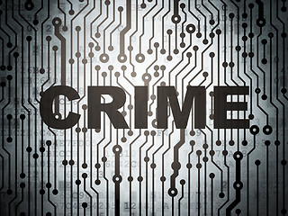 Image showing Security concept: circuit board with Crime