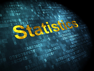 Image showing Finance concept: Statistics on digital background