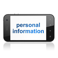 Image showing Privacy concept: Personal Information on smartphone