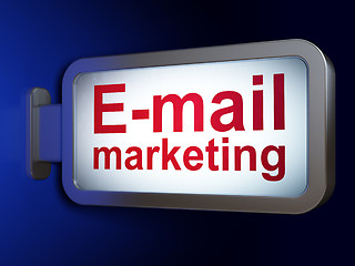 Image showing Marketing concept: E-mail Marketing on billboard background