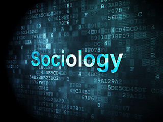 Image showing Education concept: Sociology on digital background