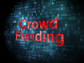 Image showing Finance concept: Crowd Funding on digital background