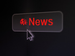 Image showing News concept: News and Finance Symbol on digital background