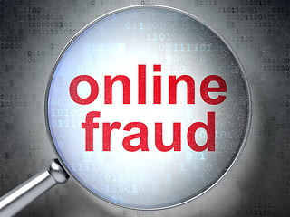 Image showing Security concept: Online Fraud with optical glass