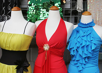 Image showing Close-up of fashion mannequins.