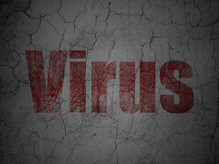 Image showing Privacy concept: Virus on grunge wall background