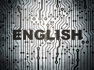 Image showing Education concept: circuit board with English