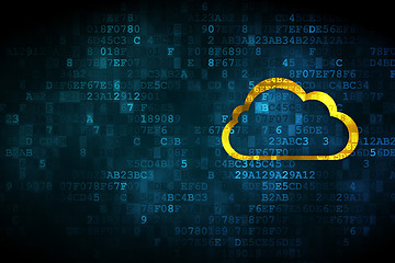 Image showing Cloud on digital background