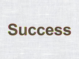 Image showing Finance concept: Success on fabric texture background