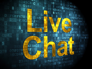 Image showing SEO web development concept: Live Chat on digital background