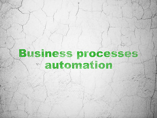 Image showing Business concept: Business Processes Automation on wall