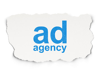 Image showing Marketing concept: Ad Agency on Paper background