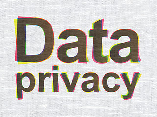 Image showing Safety concept: Data Privacy on fabric texture background