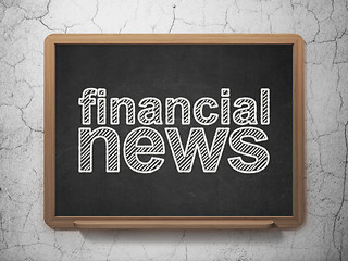 Image showing News concept: Financial News on chalkboard background