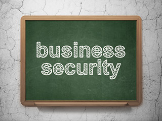 Image showing Security concept: Business Security on chalkboard background