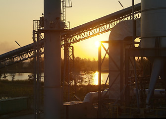 Image showing Industrial sunset