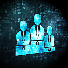 Image showing Law concept: Business Team on digital background