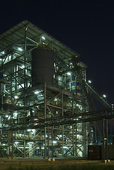 Image showing Factory at night