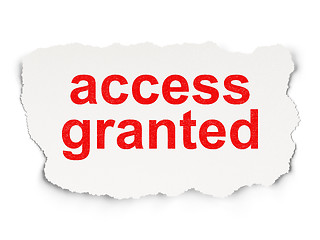 Image showing Security concept: Access Granted on Paper background