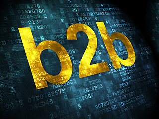 Image showing Business concept: B2b on digital background