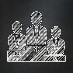 Image showing Law concept: Business Team on chalkboard background