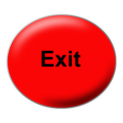 Image showing Red Oval Exit Button