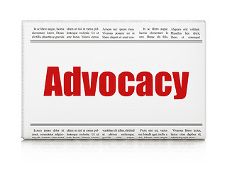 Image showing Law concept: newspaper headline Advocacy