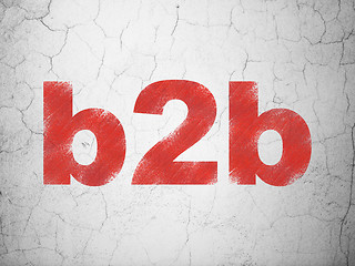 Image showing Business concept: B2b on wall background