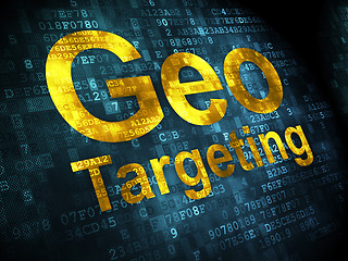 Image showing Business concept: Geo Targeting on digital background