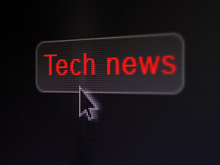 Image showing News concept: Tech News on digital button background