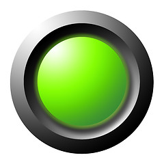 Image showing Green Light Web Button