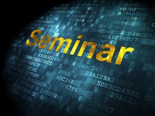 Image showing Education concept: Seminar on digital background