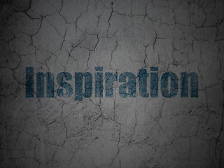 Image showing Marketing concept: Inspiration on grunge wall background