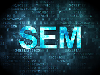 Image showing Business concept: SEM on digital background