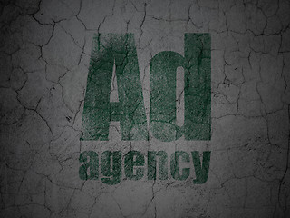 Image showing Advertising concept: Ad Agency on grunge wall background