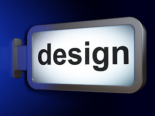 Image showing Advertising concept: Design on billboard background