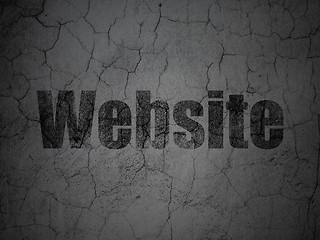 Image showing Web development concept: Website on grunge wall background