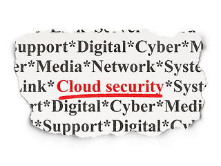 Image showing Cloud Security on Paper background